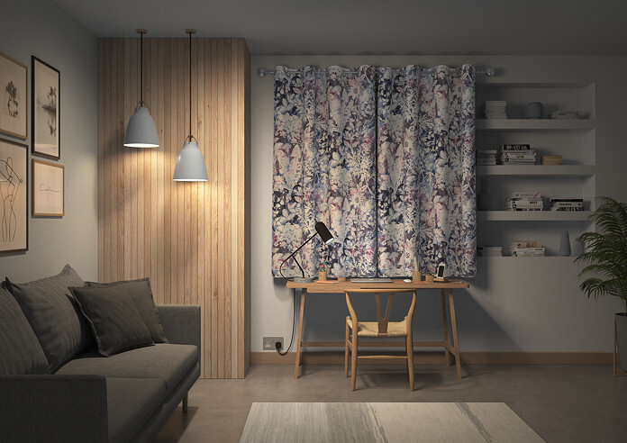 Oasis, Charcoal - Made to Measure Curtains - Image 7